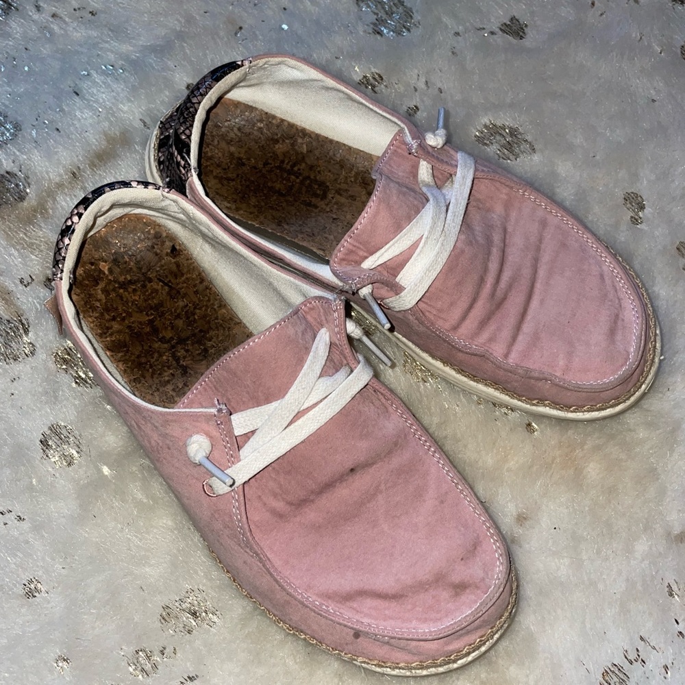 Pink Hey Dude Shoes